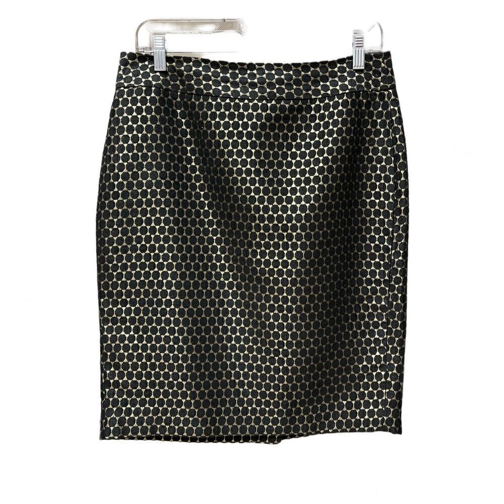 🌟70% OFF🌟Ann Taylor🌟Glimmer Black Gold Polka Dots Skirt